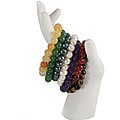 Maddy Emerson Genuine Gemstones Stretch Bracelets (Set of 7)