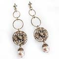 Sweet Romance Circles and Pearls Earrings (10 mm)