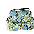 OiOi Messenger Blue Floral Bouquet Diaper Bag