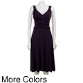 Sandra Darren Women's Beaded V-neck Dress