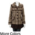 Jou Jou Lux Women's Plaid Pant Coat