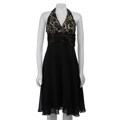 Scarlett Nite Women's Beaded Lace Halter Dress
