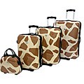 International Traveller 4-piece Giraffe Luggage Set