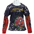Ed Hardy Boy's Flaming Skull 2-fer T-shirt