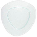 Turgla Frosted Glass Triangular Starter/ Dessert Plate