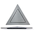 Turgla Charcoal Glass Triangular Starter/ Dessert Plate