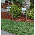 Fluted Glass/ Stainless Steel Solar Lights (Set of 6)