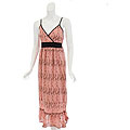 Mint Green Women's Light Salmon Empire Waist Dress