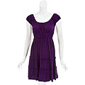 JFW Women's Plum Tiered Peasant Dress