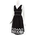 Mint Green Women's Black Embroidered Sundress