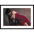 Michael J. Austin 'Red Dress' Wood Framed Art Print