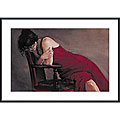 Michael J. Austin 'Red Dress' Metal Framed Art Print