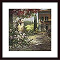 Haibin 'Tuscan Afternoon' Wood Framed Art Print