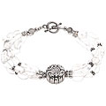 Silver Crystal Bead Bracelet (Thailand)