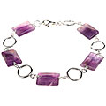 Sterling Silver Purple Amethyst Bracelet (Thailand)