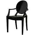Black Acrylic Accent Arm Chair (Set of 2)