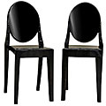 Black Acrylic Accent Side Chairs (Set of 2)