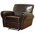 Rae Contemporary Brown Bi-cast Leather Recliner Chair
