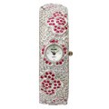 Pedre Women's Pink and Clear Crystal Flower Bangle Watch