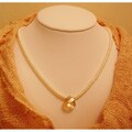 Sterling Silver FW Button Pearl/ Crystal Necklace (4-4.5 mm) (USA)