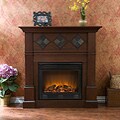 Aspen Faux Slate Espresso Fireplace