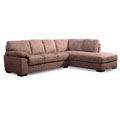 Madison Dark Brown Microsuede Sectional Sofa