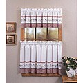 Gingham Garden 3-piece Curtain Tier/ Valance Set