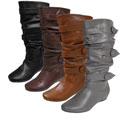 Bamboo by Journee Collection Women's Button Trim Slouchy Boots