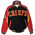 NFL Kansas City Chiefs Full-zip Suede Varsity Jacket