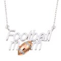 Sterling Silver Diamond 'Football Mom' Necklace (I-J, I2-I3)