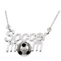 Sterling Silver Diamond 'Soccer Mom' Necklace