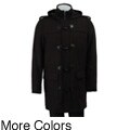 Black Rivet Men's Hooded Toggle Coat