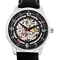 Akribos XXIV Men's 'Saturnos' Steel Skeleton Automatic Watch