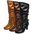 Journee Collection Women's Slouchy Multi-buckle Boots