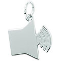 Sterling Silver 'Speaker Symbol' Charm