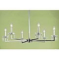 Delray 6-light Brushed Silver Chandelier