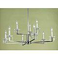 Delray 9-light Brushed Silver Chandelier