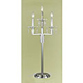 Delray 3-light Brushed Silver Table Lamp