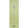 Crystal Accent 6-light Brushed Metal Floor Lamp