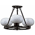 Atomique 3-light Gunmetal Finish Semi-flush Lamp