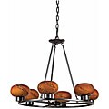 Atomique Cognac Glass 6-light Chandelier