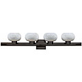 Artglass White Glass 4-light Vanity
