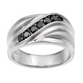Sterling Silver Men's 1/2ct TDW Black Diamond Ring