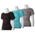 Suzy Junior's Boatneck High-waist Shirred Top