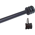 Yoshi Wooden Veneer Rod with Dark Espresso Hooks