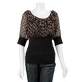 Adiva Women's Short-sleeve Ruffled Plaid Top