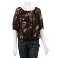 Adiva Women's 3/4-sleeve Peasant Top