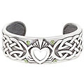 Pewter Celtic Claddagh Cuff Bracelet