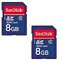 SanDisk 8GB SDHC Memory Card (Pack of 2)