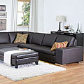 Larry Dark Brown Sectional Sofa/ Chaise Set